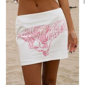 yellow the label pink tiger mini skirt